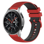 22mm チェッカードツートンシリコンウォッチバンド、Samsung Galaxy Watch3 45mm用、Samsung Galaxy Watch 46mm用、Samsung Gear S3 Classic用、Samsung Gear S3 Frontier用