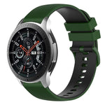 22mm チェッカードツートンシリコンウォッチバンド、Samsung Galaxy Watch3 45mm用、Samsung Galaxy Watch 46mm用、Samsung Gear S3 Classic用、Samsung Gear S3 Frontier用