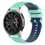 22mm チェッカードツートンシリコンウォッチバンド、Samsung Galaxy Watch3 45mm用、Samsung Galaxy Watch 46mm用、Samsung Gear S3 Classic用、Samsung Gear S3 Frontier用