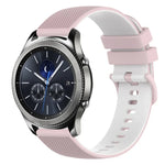 22mm チェッカードツートンシリコンウォッチバンド、Samsung Galaxy Watch3 45mm用、Samsung Galaxy Watch 46mm用、Samsung Gear S3 Classic用、Samsung Gear S3 Frontier用