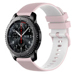 22mm チェッカードツートンシリコンウォッチバンド、Samsung Galaxy Watch3 45mm用、Samsung Galaxy Watch 46mm用、Samsung Gear S3 Classic用、Samsung Gear S3 Frontier用