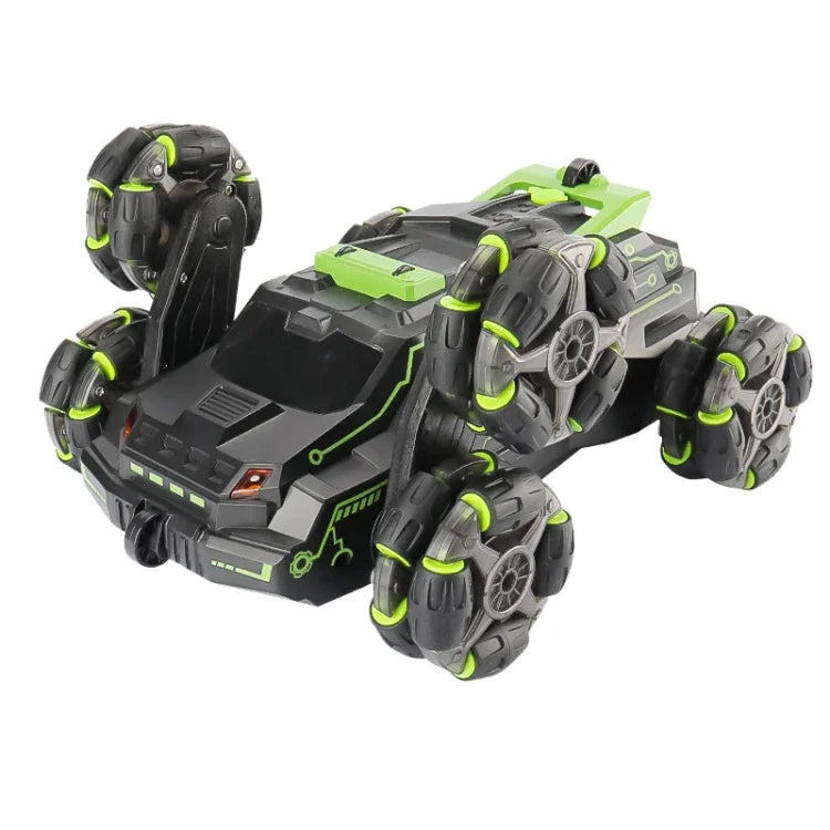 MoFun JC03 2.4G リモコン 六輪スタントカー 360度スイングアーム 死角なしドリフトスプレーリモコンカー, MoFun JC03 (グリーン)