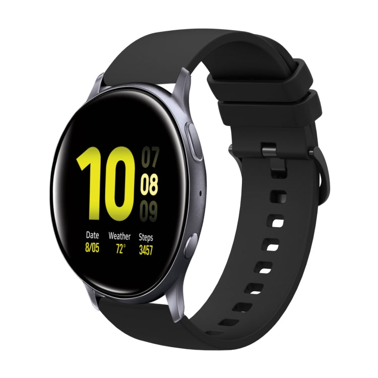 20mm 無地ソフトシリコンウォッチバンド、Samsung Gear S2 Classic用、Samsung Galaxy Watch Active 2 40mm用