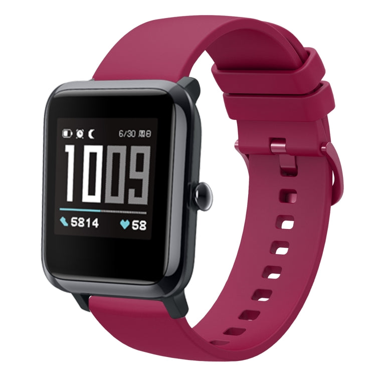 20mm Solid Color Soft Silicone Watch Band, For Amazfit GTS, For Amazfit BIP