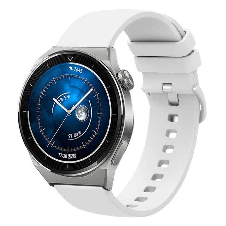 22mm Solid Color Soft Silicone Watch Band, For Huawei Watch GT3 Pro 46mm, For Huawei Watch GT3 46mm, For Huawei Watch GT Runner, For Huawei Watch 3