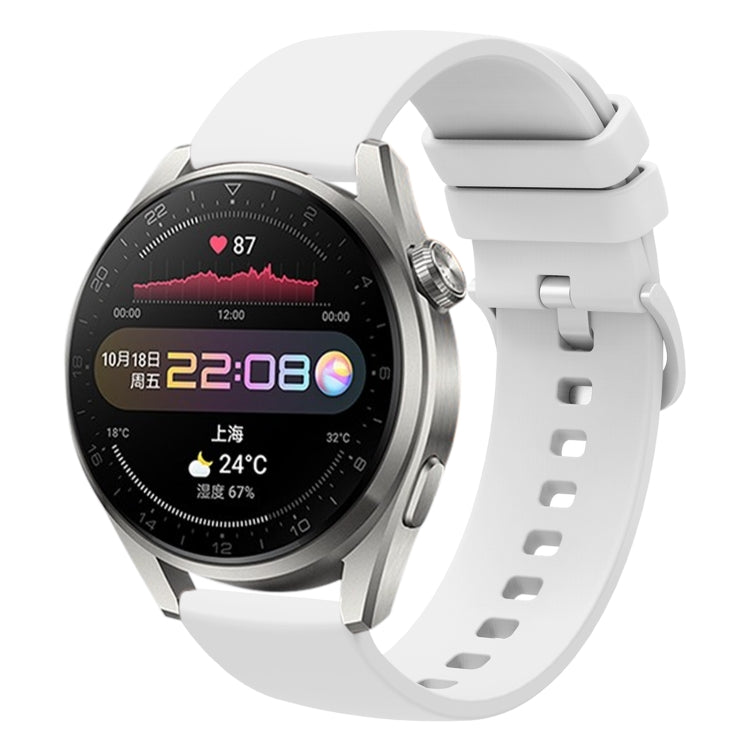 22mm Solid Color Soft Silicone Watch Band, For Huawei Watch 3 Pro, For Huawei GT2 Pro, For Huawei Watch GT 2E, For Huawei GT2 46mm