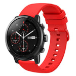 22mm Solid Color Soft Silicone Watch Band, For Amazfit 2 Stratos