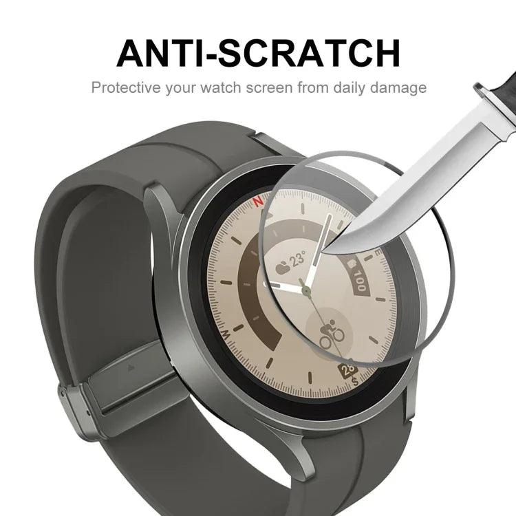 Samsung Galaxy Watch5 Pro 45mm用 ENKAY 3Dフルカバレッジ HDスクリーンプロテクターフィルム、1枚、2枚、5枚、10枚