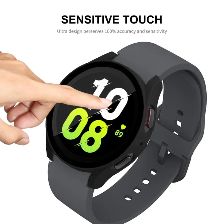 Samsung Galaxy Watch5 44mm用 ENKAY Hat-Prince フルカバレッジ PCフレーム＋9H強化ガラスケース