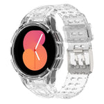 アーマー一体型 TPU ダブルピンバックル スマートウォッチバンド、Samsung Galaxy Watch5 40mm用、Samsung Galaxy Watch5 44mm用、Samsung Galaxy Watch4 44mm用