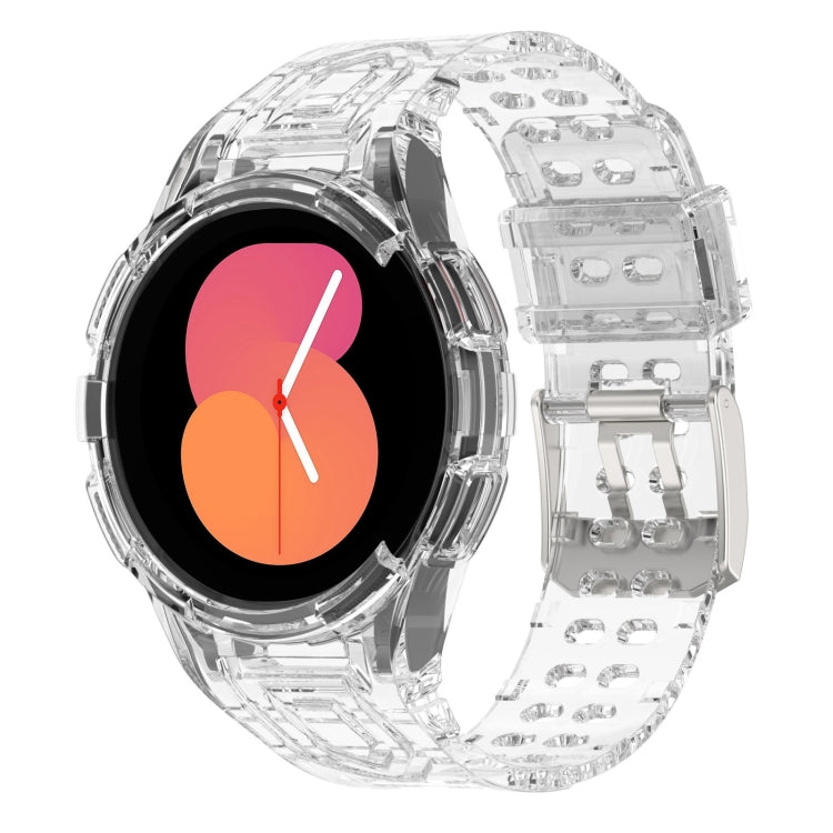 アーマー一体型 TPU ダブルピンバックル スマートウォッチバンド、Samsung Galaxy Watch5 40mm用、Samsung Galaxy Watch5 44mm用、Samsung Galaxy Watch4 44mm用