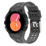 アーマー一体型 TPU ダブルピンバックル スマートウォッチバンド、Samsung Galaxy Watch5 40mm用、Samsung Galaxy Watch5 44mm用、Samsung Galaxy Watch4 44mm用