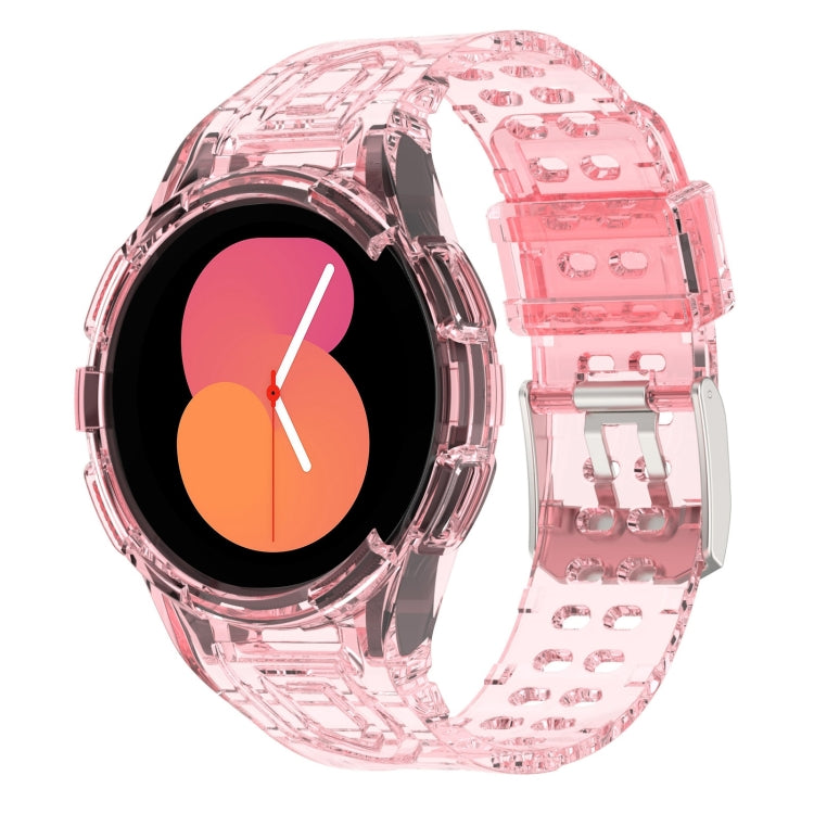アーマー一体型 TPU ダブルピンバックル スマートウォッチバンド、Samsung Galaxy Watch5 40mm用、Samsung Galaxy Watch5 44mm用、Samsung Galaxy Watch4 44mm用
