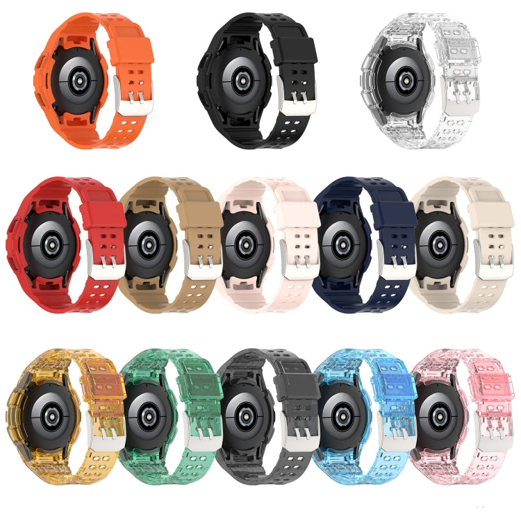 アーマー一体型 TPU ダブルピンバックル スマートウォッチバンド、Samsung Galaxy Watch5 40mm用、Samsung Galaxy Watch5 44mm用、Samsung Galaxy Watch4 44mm用