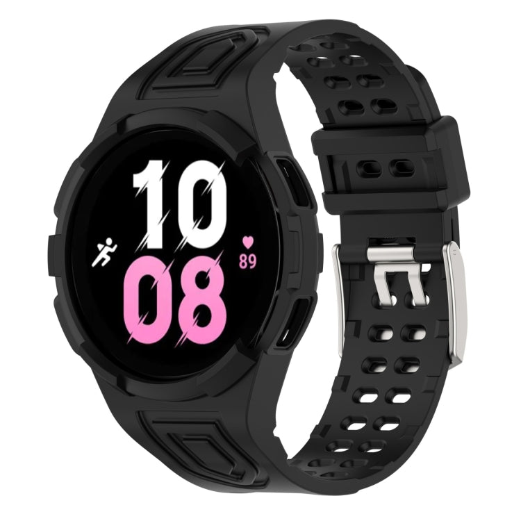 アーマー一体型 TPU ダブルピンバックル スマートウォッチバンド、Samsung Galaxy Watch5 40mm用、Samsung Galaxy Watch5 44mm用、Samsung Galaxy Watch4 44mm用