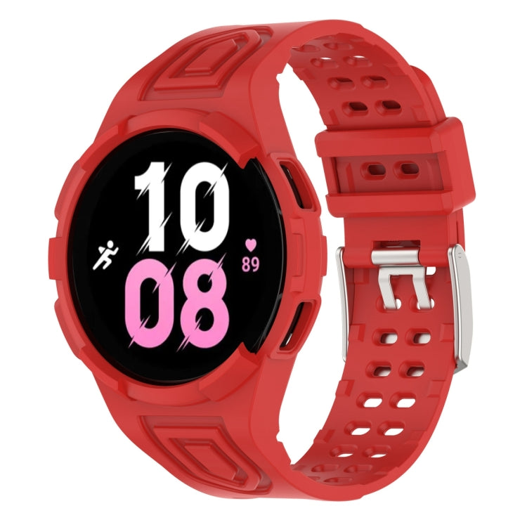 アーマー一体型 TPU ダブルピンバックル スマートウォッチバンド、Samsung Galaxy Watch5 40mm用、Samsung Galaxy Watch5 44mm用、Samsung Galaxy Watch4 44mm用