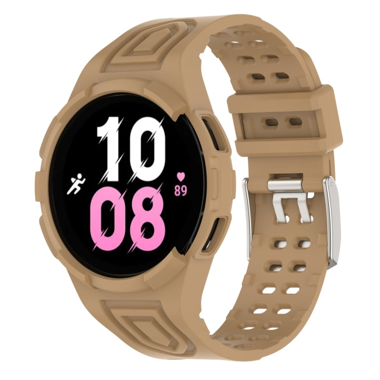 アーマー一体型 TPU ダブルピンバックル スマートウォッチバンド、Samsung Galaxy Watch5 40mm用、Samsung Galaxy Watch5 44mm用、Samsung Galaxy Watch4 44mm用