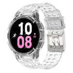 アーマー一体型 TPU ダブルピンバックル スマートウォッチバンド、Samsung Galaxy Watch5 40mm用、Samsung Galaxy Watch5 44mm用、Samsung Galaxy Watch4 44mm用