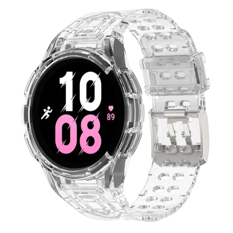 アーマー一体型 TPU ダブルピンバックル スマートウォッチバンド、Samsung Galaxy Watch5 40mm用、Samsung Galaxy Watch5 44mm用、Samsung Galaxy Watch4 44mm用