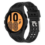 アーマー一体型 TPU ダブルピンバックル スマートウォッチバンド、Samsung Galaxy Watch5 40mm用、Samsung Galaxy Watch5 44mm用、Samsung Galaxy Watch4 44mm用