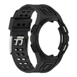 アーマー一体型TPUダブルピンバックルスマートウォッチバンド、Samsung Galaxy Watch4 40mm用、Samsung Galaxy Watch4 Classic 46mm用