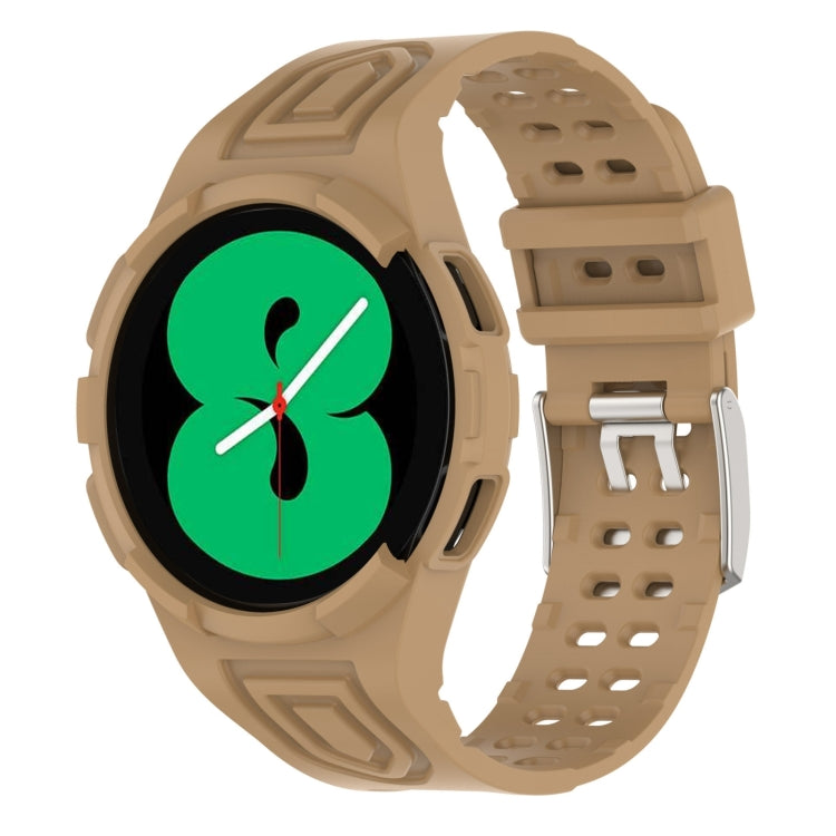 アーマー一体型TPUダブルピンバックルスマートウォッチバンド、Samsung Galaxy Watch4 40mm用、Samsung Galaxy Watch4 Classic 46mm用