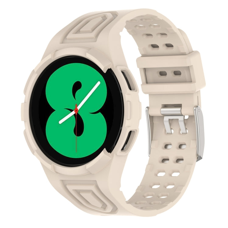 アーマー一体型TPUダブルピンバックルスマートウォッチバンド、Samsung Galaxy Watch4 40mm用、Samsung Galaxy Watch4 Classic 46mm用