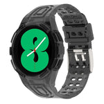 アーマー一体型TPUダブルピンバックルスマートウォッチバンド、Samsung Galaxy Watch4 40mm用、Samsung Galaxy Watch4 Classic 46mm用