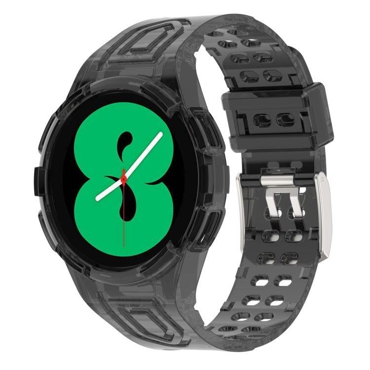 アーマー一体型TPUダブルピンバックルスマートウォッチバンド、Samsung Galaxy Watch4 40mm用、Samsung Galaxy Watch4 Classic 46mm用