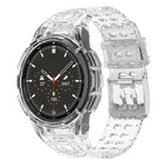 アーマー一体型TPUダブルピンバックルスマートウォッチバンド、Samsung Galaxy Watch4 40mm用、Samsung Galaxy Watch4 Classic 46mm用