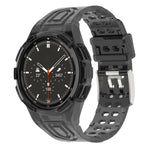 アーマー一体型TPUダブルピンバックルスマートウォッチバンド、Samsung Galaxy Watch4 40mm用、Samsung Galaxy Watch4 Classic 46mm用