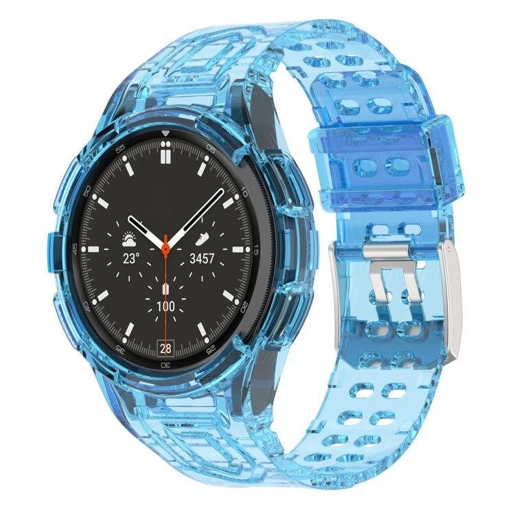 アーマー一体型TPUダブルピンバックルスマートウォッチバンド、Samsung Galaxy Watch4 40mm用、Samsung Galaxy Watch4 Classic 46mm用