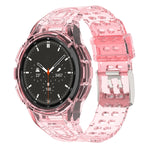 アーマー一体型TPUダブルピンバックルスマートウォッチバンド、Samsung Galaxy Watch4 40mm用、Samsung Galaxy Watch4 Classic 46mm用