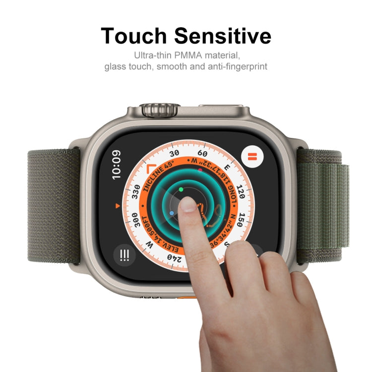 ENKAY 3D ソフト PC エッジ PMMA スクリーンフィルム Apple Watch Ultra / Ultra 2 / Ultra 3 49mm 用、1枚、2枚、5枚、10枚