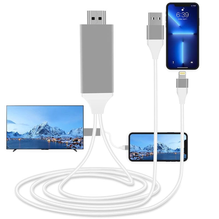 2m 1080P 8ピンからHDMIアダプターケーブル、iPhone対応HDMIアダプター、8ピン