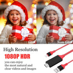 2m 1080P 8ピンからHDMIアダプターケーブル、iPhone対応HDMIアダプター、8ピン