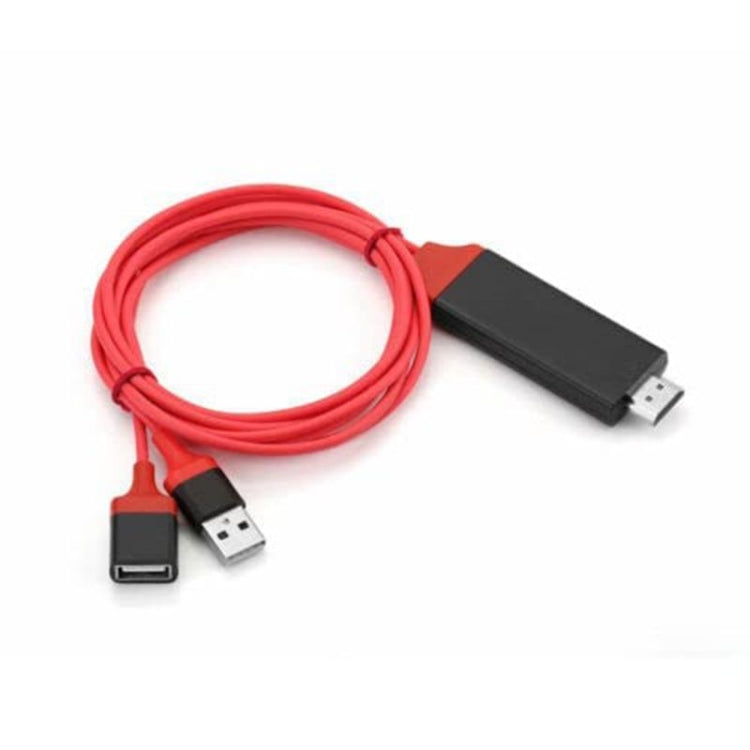 1080P HDMIケーブルアダプター USBからHDTVケーブル、USBオス＋USBメスからHDMIオス 1080P HDTVミラーリングケーブル 携帯電話/タブレットなどのストリーミング共有用