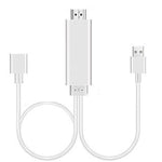 1080P HDMIケーブルアダプター USBからHDTVケーブル、USBオス＋USBメスからHDMIオス 1080P HDTVミラーリングケーブル 携帯電話/タブレットなどのストリーミング共有用