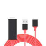 1080P HDMIケーブルアダプター USBからHDTVケーブル、USBオス＋USBメスからHDMIオス 1080P HDTVミラーリングケーブル 携帯電話/タブレットなどのストリーミング共有用