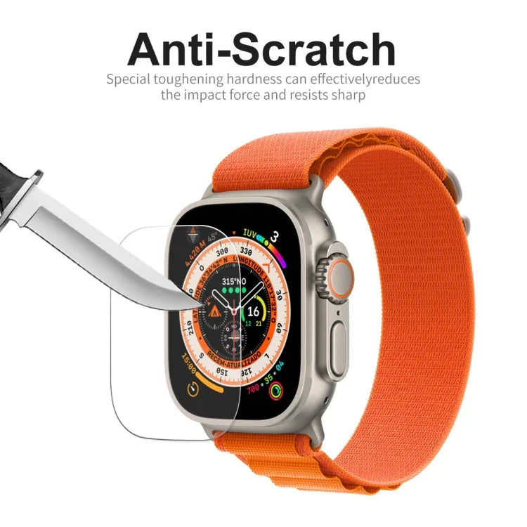 Apple Watch Ultra 1 / 2 / 3 49mm用 ENKAY 0.2mm 9H強化ガラスウォッチフィルム、1枚、2枚、5枚、10枚