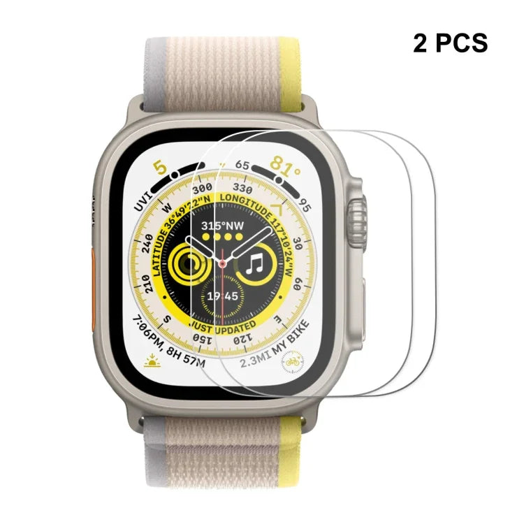 Apple Watch Ultra 1 / 2 / 3 49mm用 ENKAY 0.2mm 9H強化ガラスウォッチフィルム、1枚、2枚、5枚、10枚