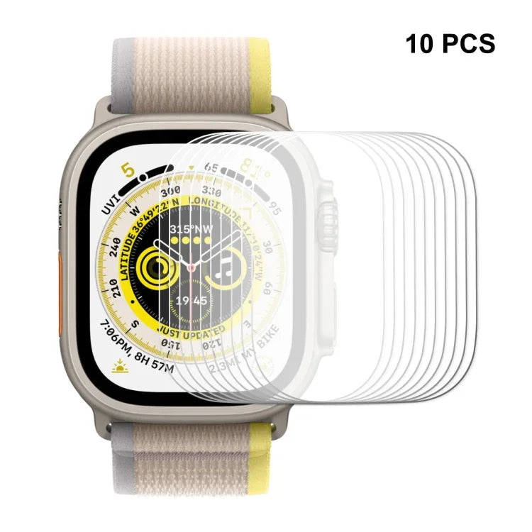 Apple Watch Ultra 1 / 2 / 3 49mm用 ENKAY 0.2mm 9H強化ガラスウォッチフィルム、1枚、2枚、5枚、10枚