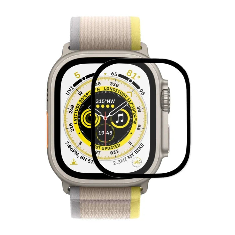 Apple Watch Ultra 1 / 2 / 3 49mm用 ENKAY 9Hフルカバー強化ガラスウォッチフィルム、1枚、2枚、5枚、10枚