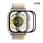 Apple Watch Ultra 1 / 2 / 3 49mm用 ENKAY 9Hフルカバー強化ガラスウォッチフィルム、1枚、2枚、5枚、10枚