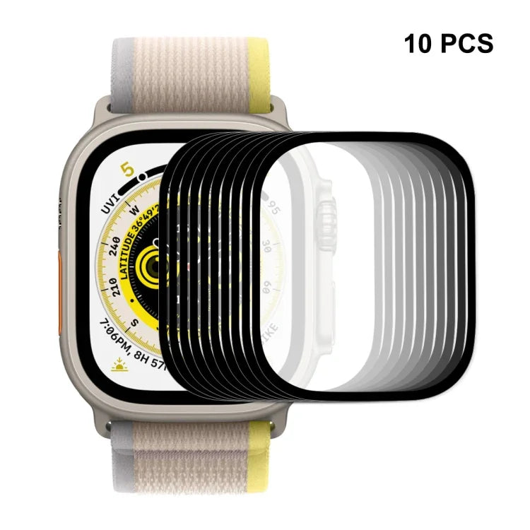 Apple Watch Ultra 1 / 2 / 3 49mm用 ENKAY 9Hフルカバー強化ガラスウォッチフィルム、1枚、2枚、5枚、10枚