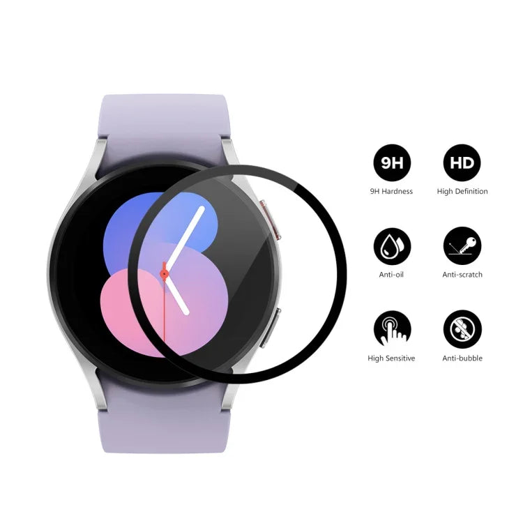 Samsung Galaxy Watch5 40mm用 ENKAY 9H フルカバー 強化ガラス 保護フィルム, 1枚, 2枚, 5枚, 10枚