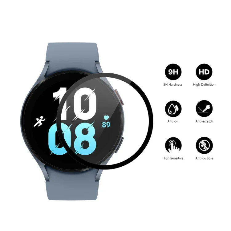 Samsung Galaxy Watch5 44mm用 ENKAY 9H フルカバー 強化ガラス 保護フィルム, 1枚, 2枚, 5枚, 10枚