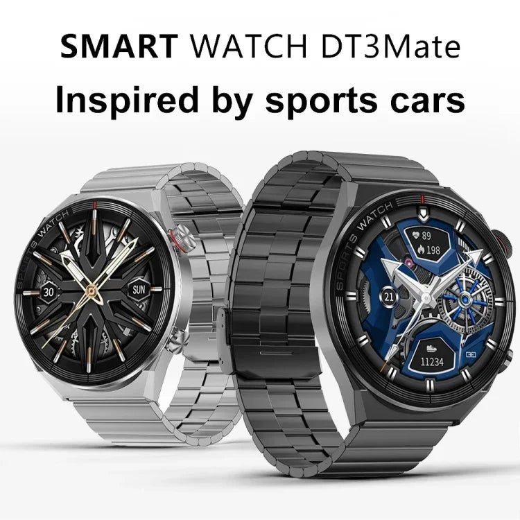 DT3 Mate 1.5インチ カラー画面スマートウォッチ、心拍数モニタリング／血圧モニタリング対応