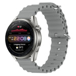 22mm Ocean Style Silicone Solid Color Watch Band, For Huawei Watch 3 Pro New