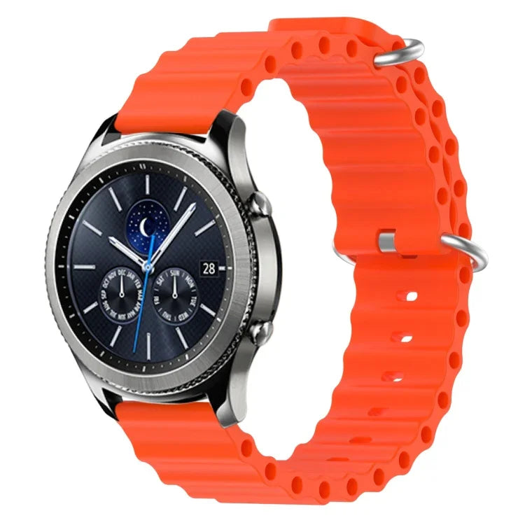 22mm オーシャンスタイル シリコン ソリッドカラー 時計バンド、Samsung Galaxy Watch3 45mm 用、Samsung Galaxy Watch 46mm 用、Samsung Gear S3 Classic 用、Samsung Gear S3 Frontier 用